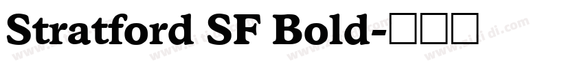 Stratford SF Bold字体转换